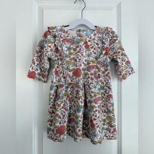 Bella Bliss Girls Floral 3/4 Sleeve Ruffle Dress Size 4